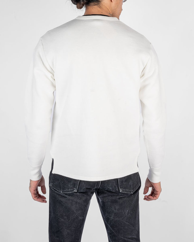 Iron Heart 11oz Henley Long Sleeved Sweater - White