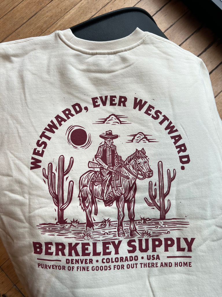 Berkeley Supply x John Fellows "Ever Westward" 12 Year Crew - Ivory