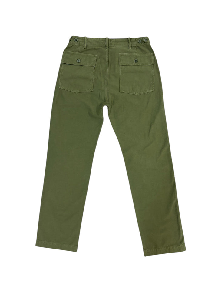 Tellason Fatigue Pant - Olive Sateen Straight Leg