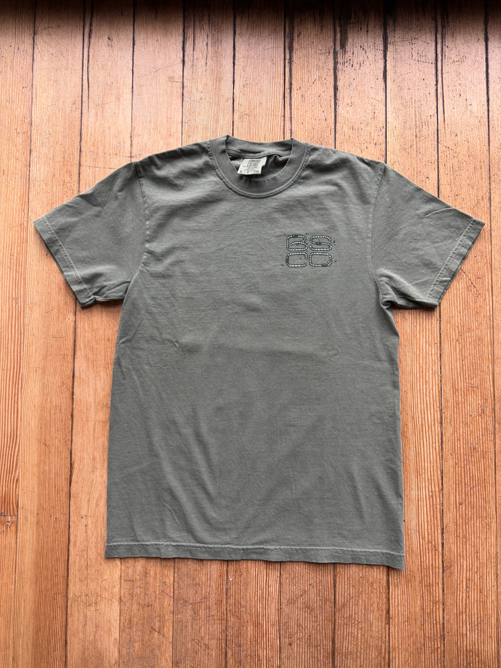 Berkeley Supply x Brad Click "Lies" Shop Tee - Green