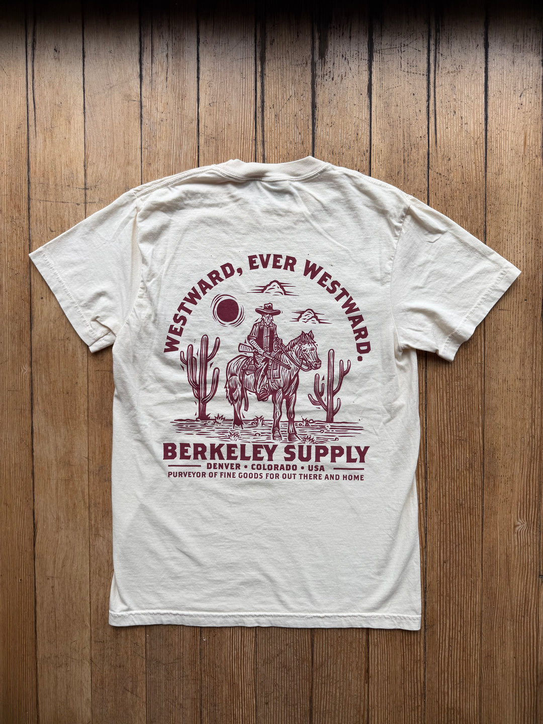 Berkeley Supply x John Fellows "Ever Westward" 12 Year Tee - Natural