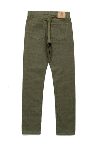 Pure Blue Japan - 1170-2-OLV Sashiko 5P Pants Relax Tapered - Olive x Olive