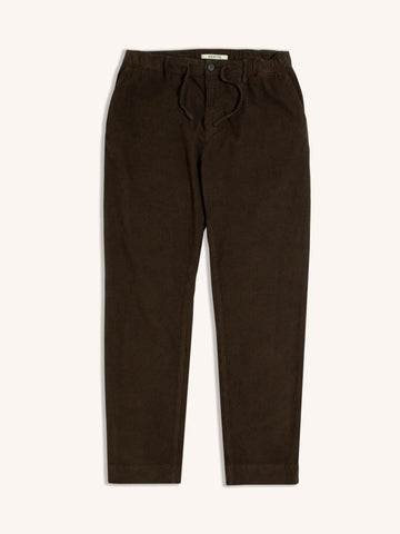 Inverness Trouser In Charcoal 12W Cotton Corduroy - Peat