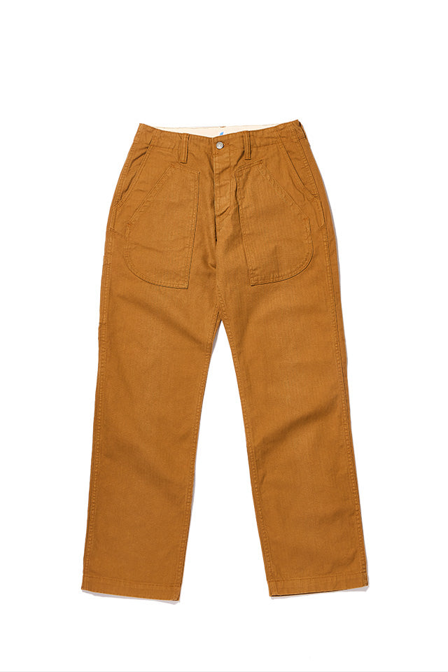 Pure Blue Japan Woven Sulfur Dyed Herringbone Work Pants - Camel [LP-1179-CA]