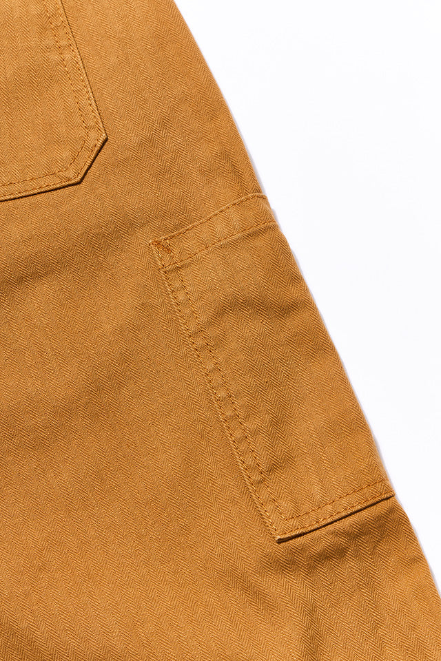 Pure Blue Japan Woven Sulfur Dyed Herringbone Work Pants - Camel [LP-1179-CA]