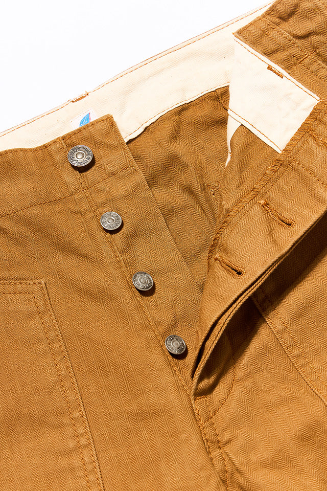 Pure Blue Japan Woven Sulfur Dyed Herringbone Work Pants - Camel [LP-1179-CA]