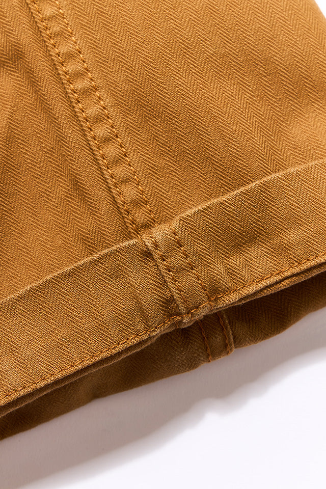 Pure Blue Japan Woven Sulfur Dyed Herringbone Work Pants - Camel [LP-1179-CA]