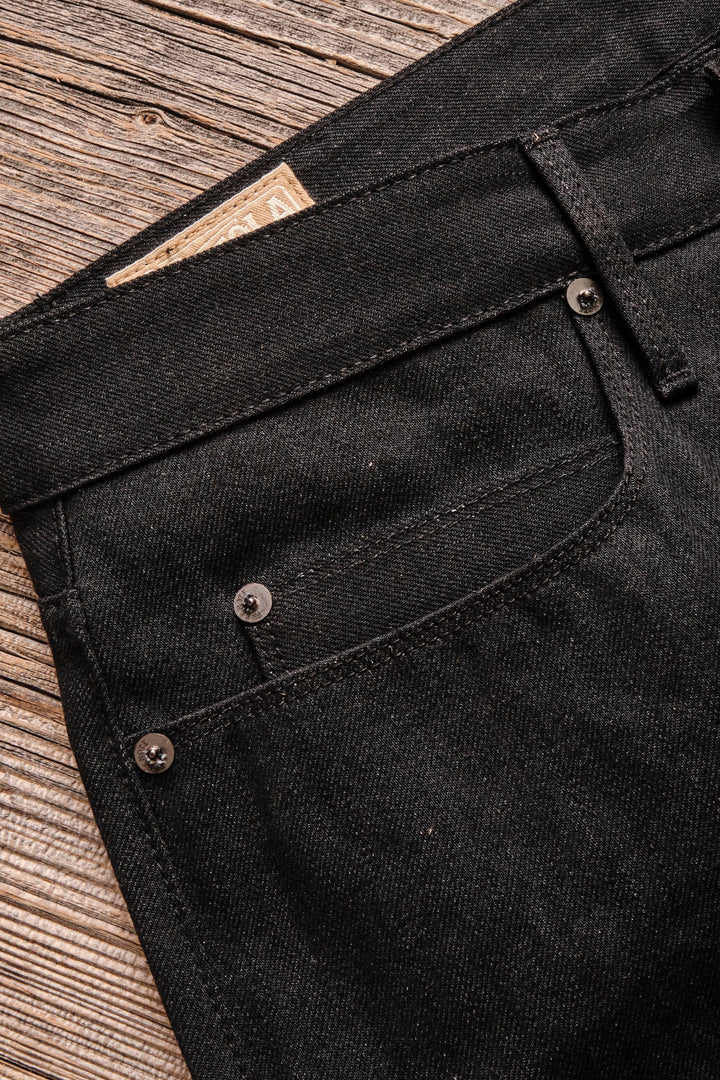 Freenote Cloth Portola Classic Taper Raw 14.25oz - Black Grey