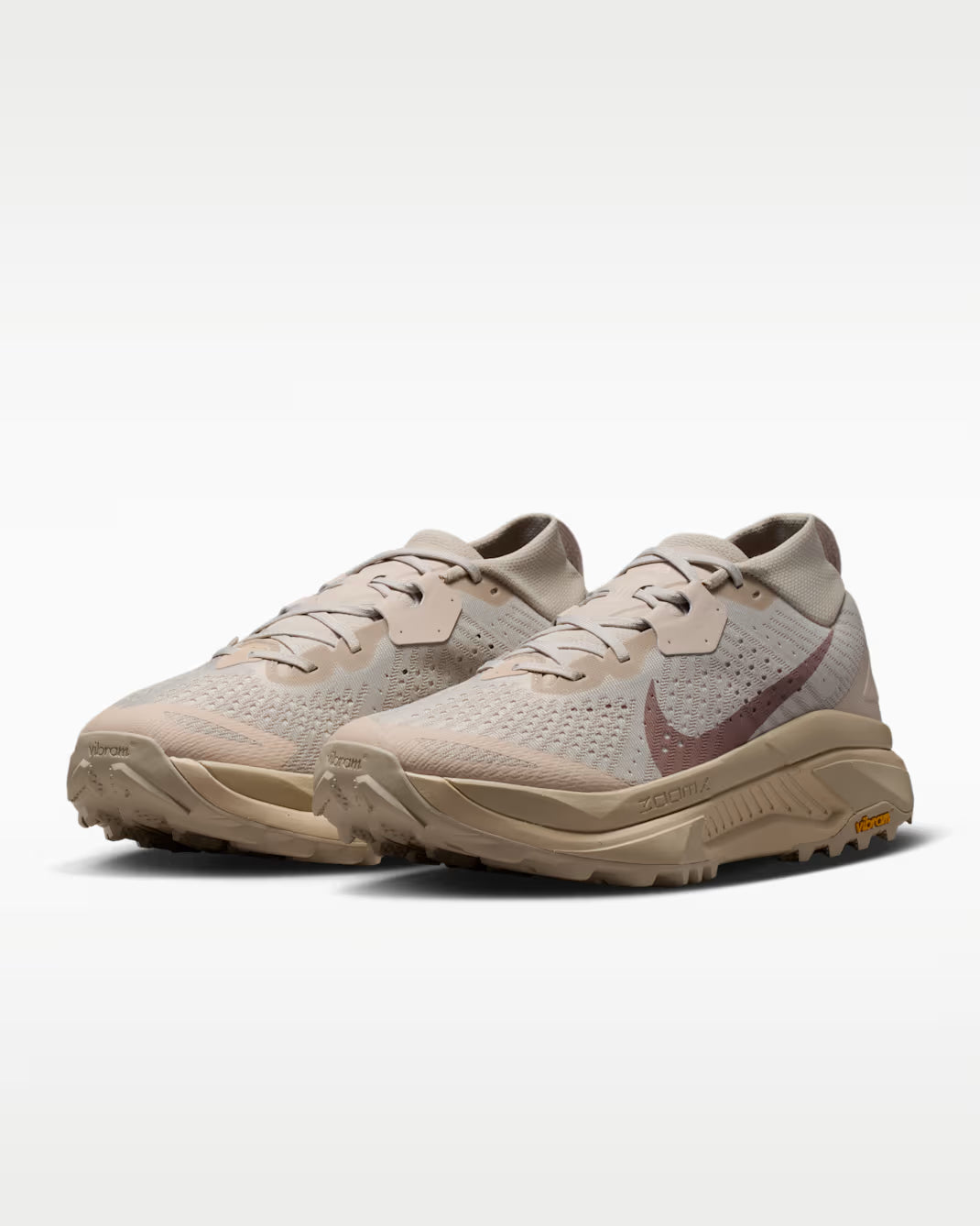 Nike ACG Zegama Men's Trail Running Shoes - Cream/Safety Orange/Light Orewood Brown