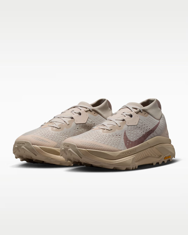 Nike ACG Zegama Men's Trail Running Shoes - Cream/Safety Orange/Light Orewood Brown