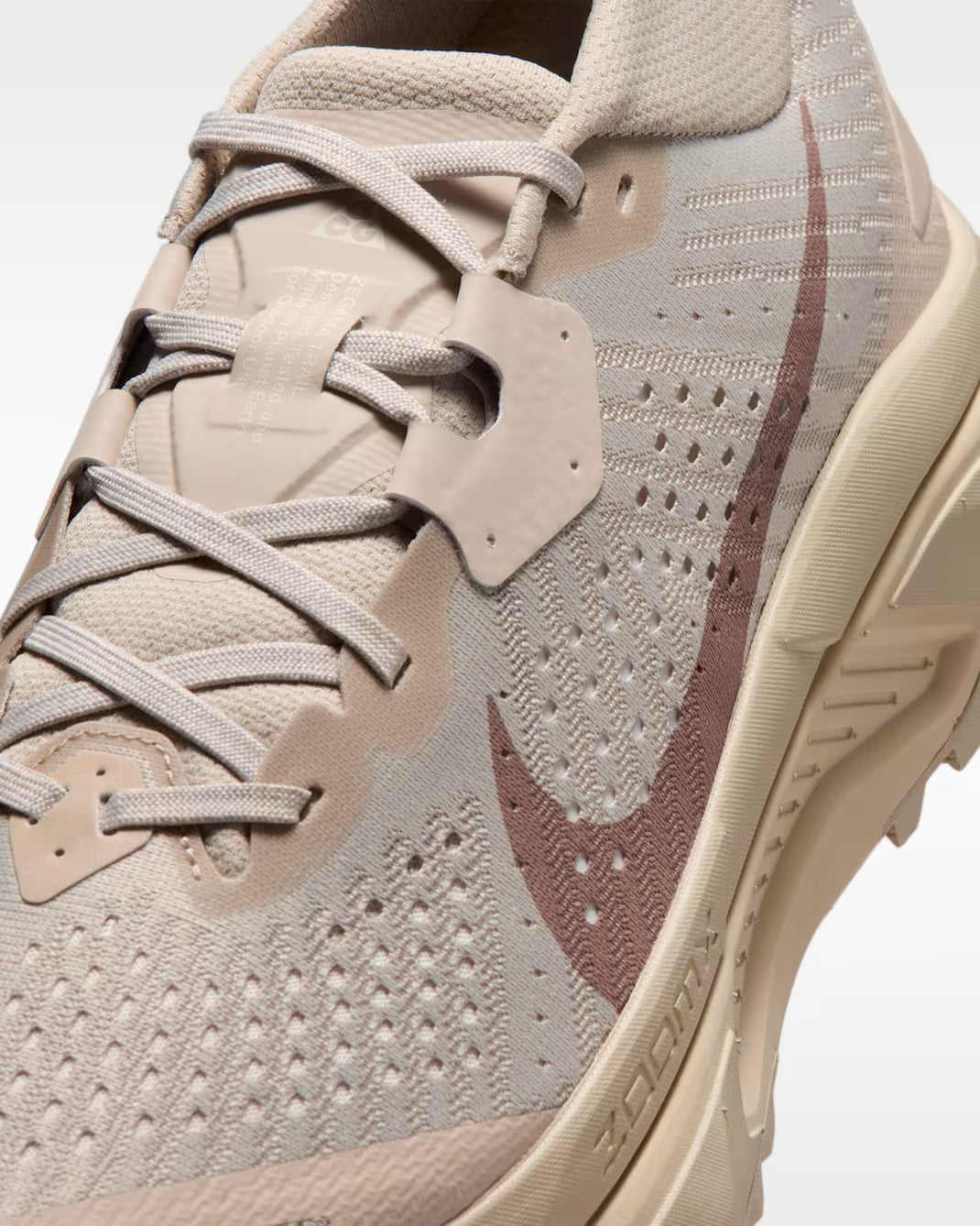 Nike ACG Zegama Men's Trail Running Shoes - Cream/Safety Orange/Light Orewood Brown