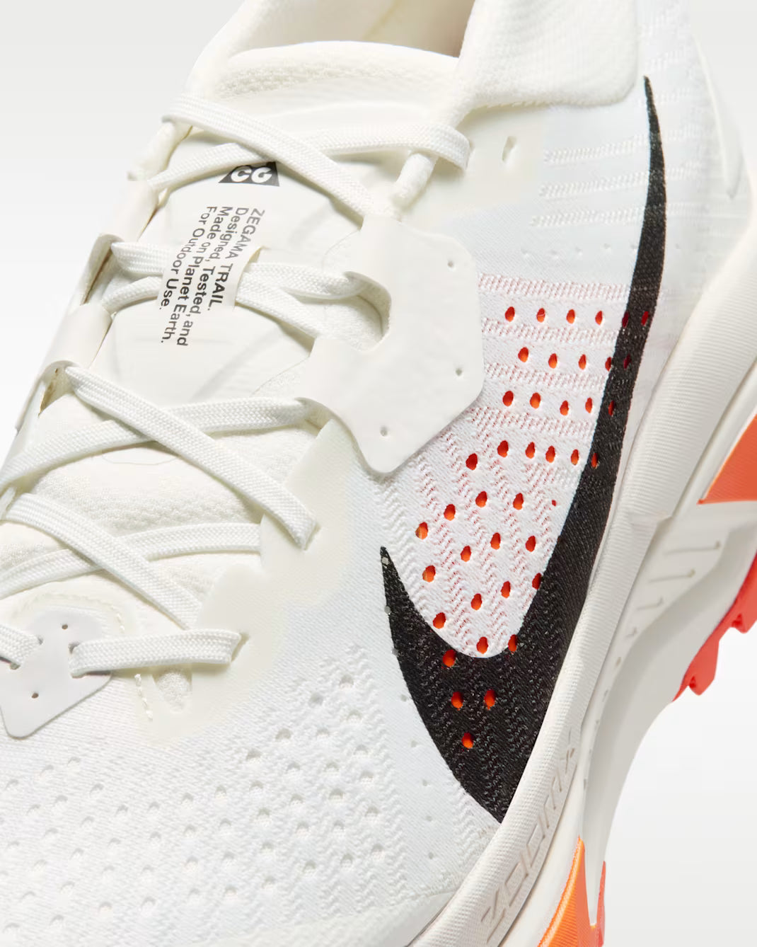 Nike ACG Zegama Men's Trail Running Shoes - Summit White/Phantom/Safety Orange/Black