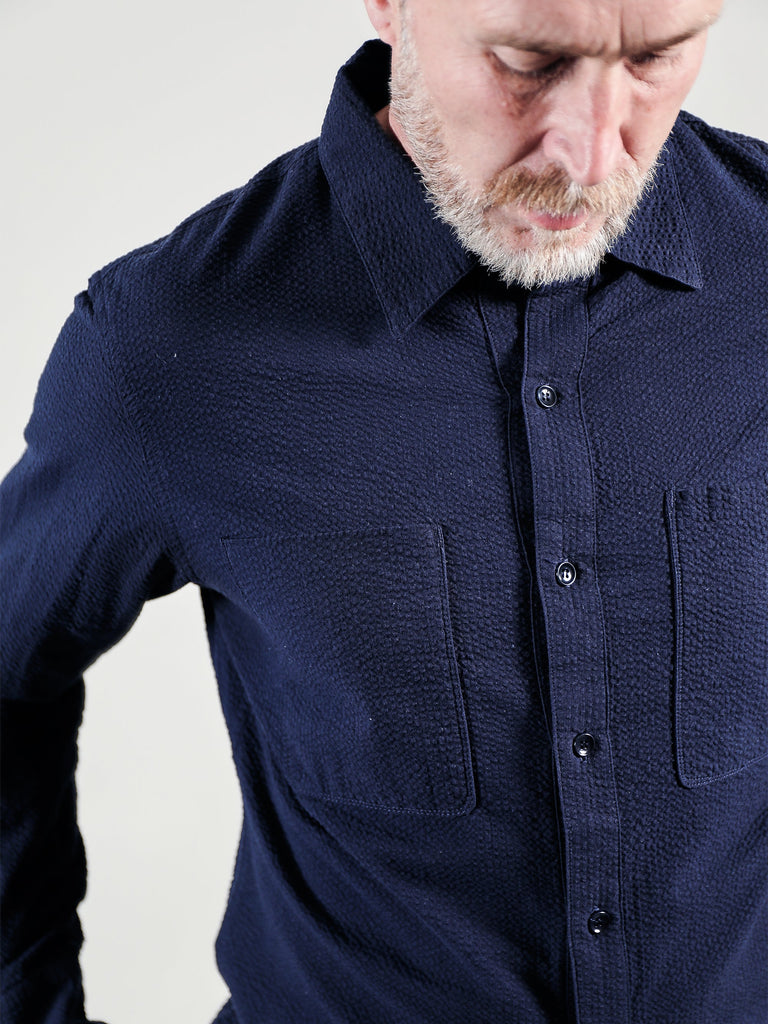 Monadic Aetna - Navy Seersucker