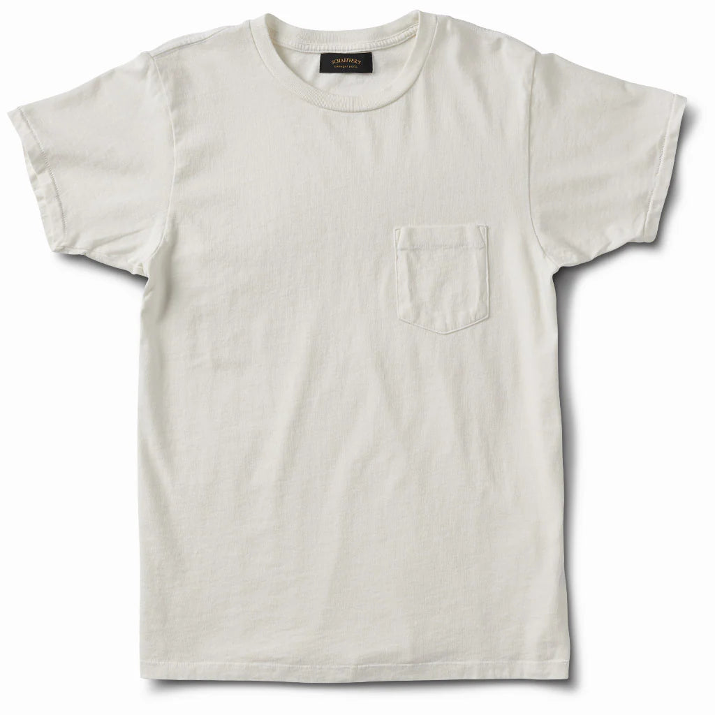 Schaeffer's Garment Hotel Ringspun 40's Pocket Tee - Off