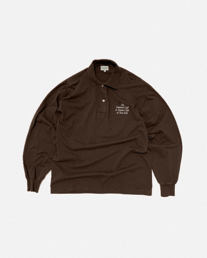 Gumtree Golf & Nature Club - Studio Collection - L/S Polo in Brown