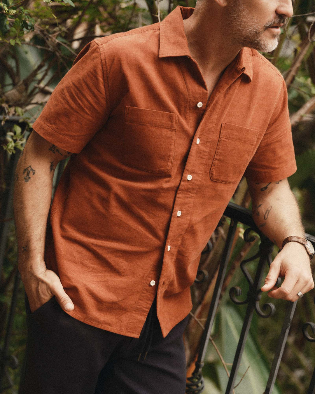 Taylor Stitch Conrad Shirt - Heather Chili Pincord
