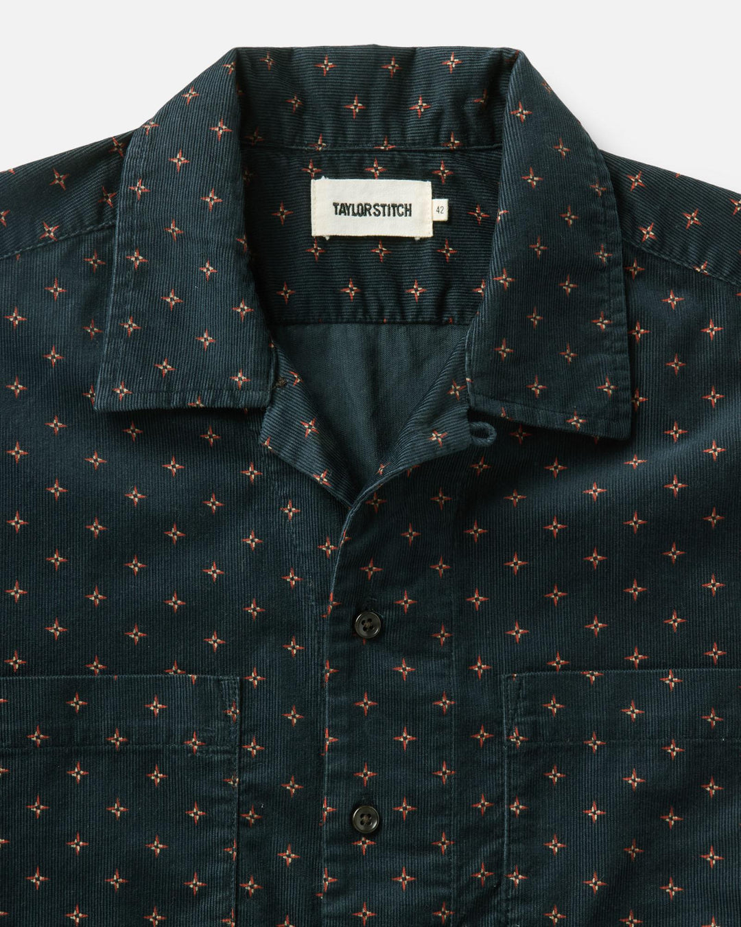Taylor Stitch - The Conrad Shirt in Navy Pigeon Foulard Pincord