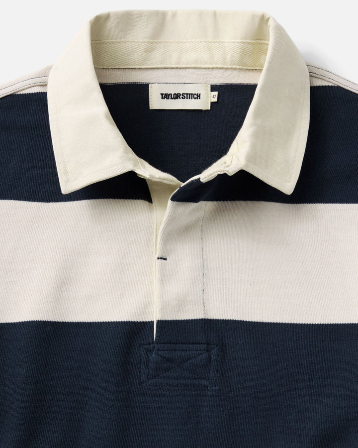 Taylor Stitch - The Rugby Shirt in Navy Stripe