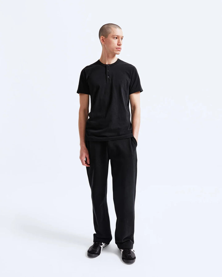 Reigning Champ Lightweight Jersey Henley - Black
