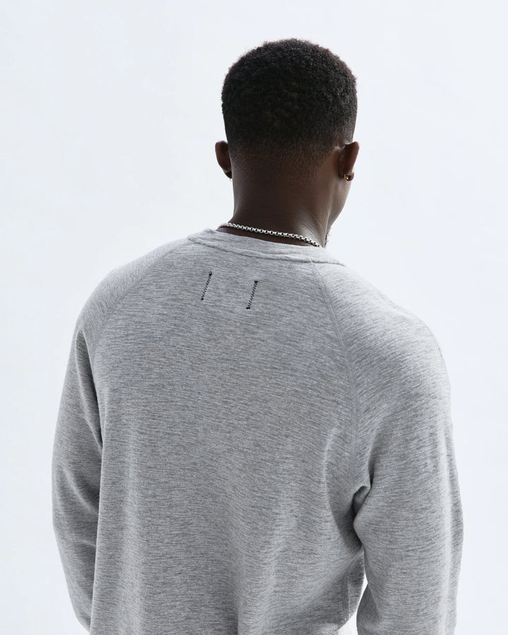 Reigning Champ 1 X 1 Slub Henley - Heather Grey