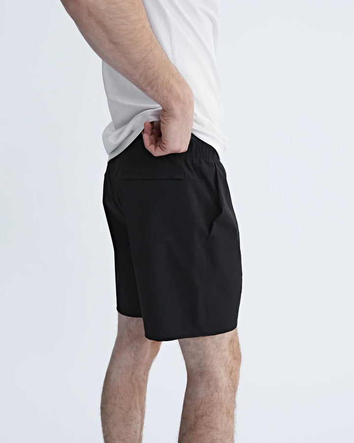 Reigning Champ High Gauge Swim short 6" - Black