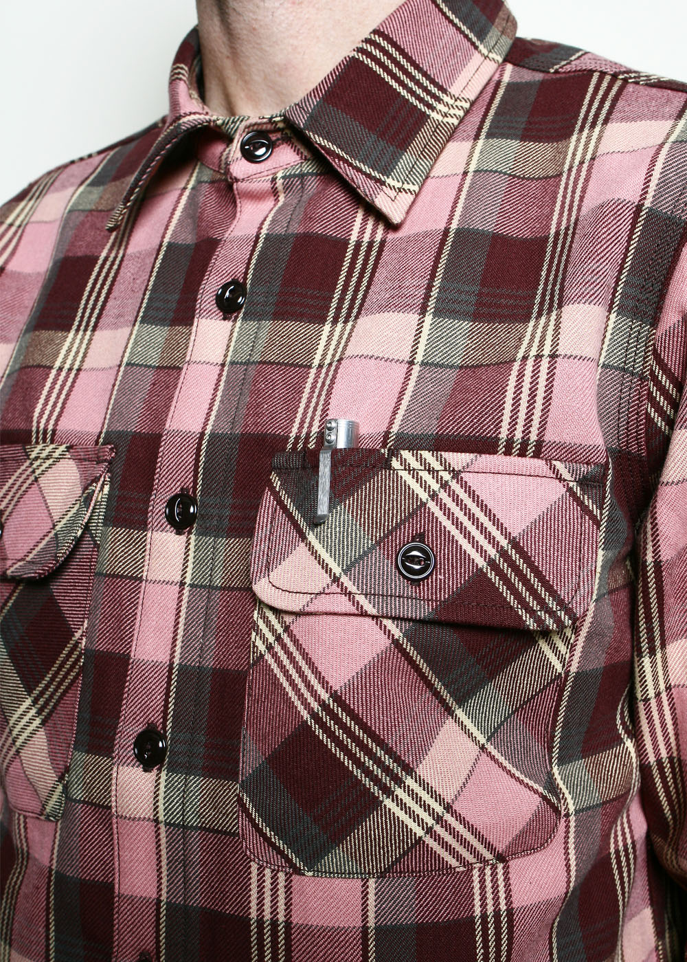 Rogue Territory - Field Shirt in Dusty Pink Plaid