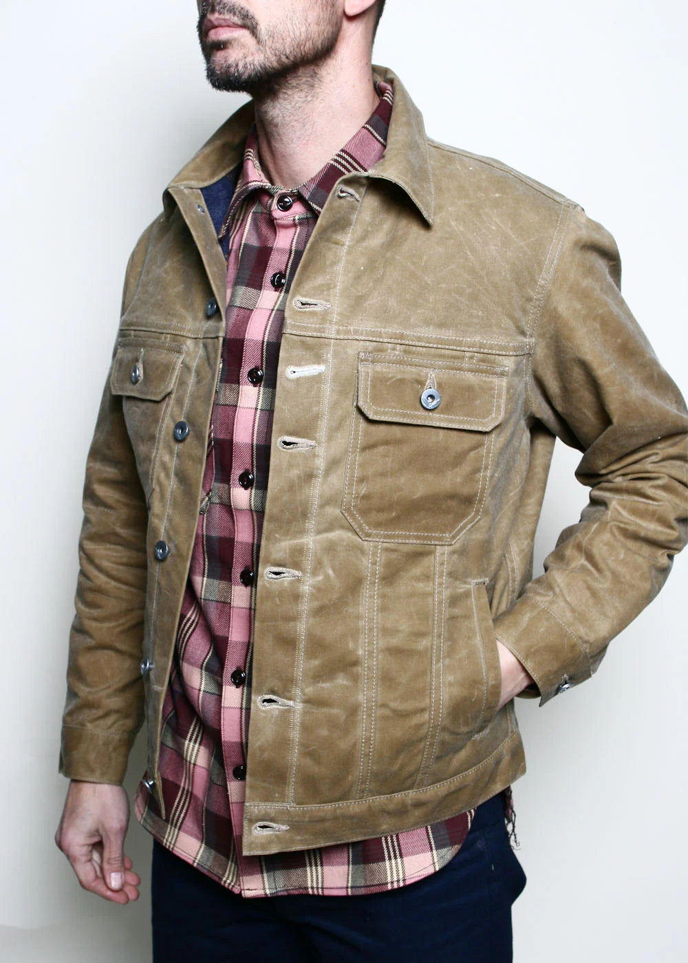 Rogue Territory - Field Shirt in Dusty Pink Plaid