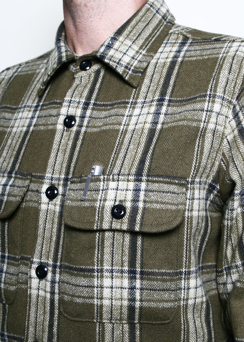 Rogue Territory Field Shirt - Olive Plaid Flannel
