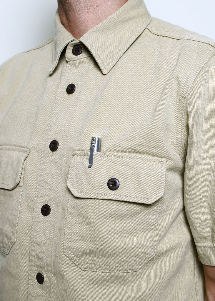 Rogue Territory Field Shirt - Rinsed Khaki Selvedge