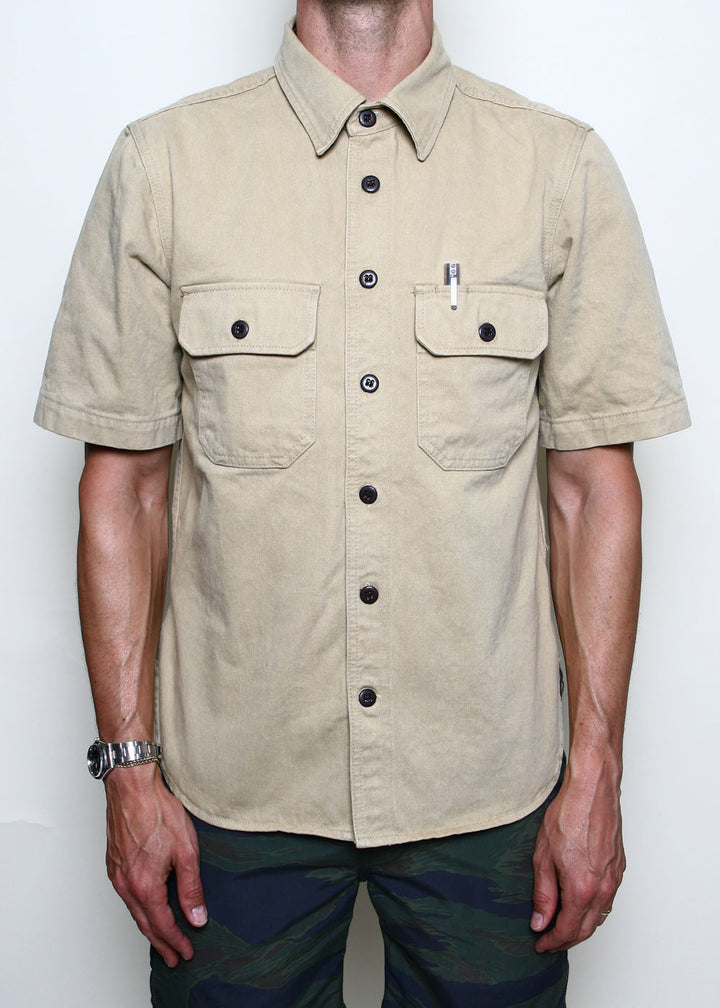 Rogue Territory Field Shirt - Rinsed Khaki Selvedge