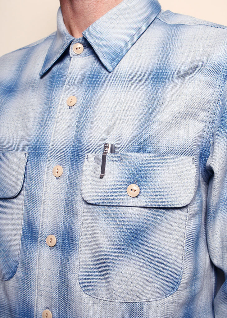 Rogue Territory Field Shirt - Sky Blue Shadow Plaid