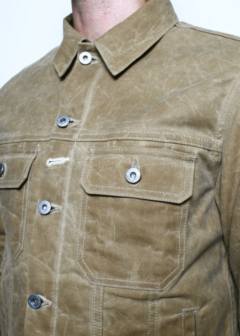 Rogue Territory Lined Cruiser Waxed Jacket - Tan