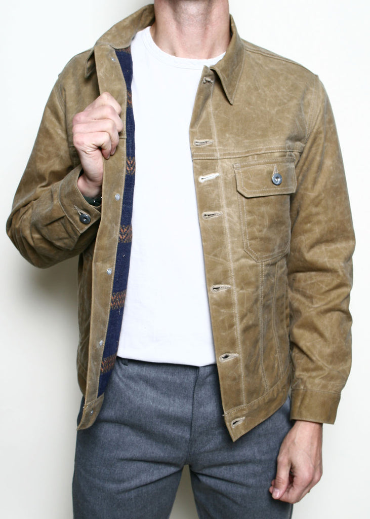 Rogue Territory Lined Cruiser Waxed Jacket - Tan