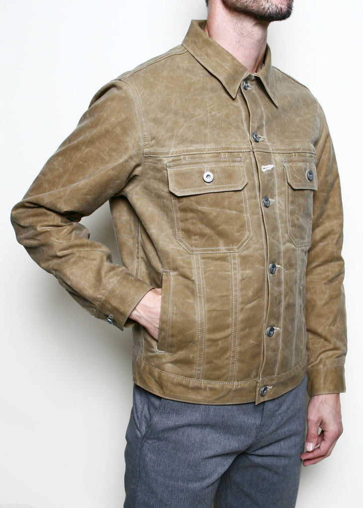 Rogue Territory Lined Cruiser Waxed Jacket - Tan