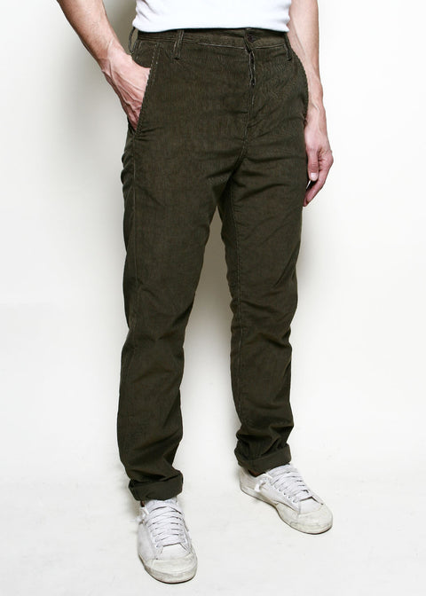 Rogue Territory Office High Trouser - Olive Corduroy
