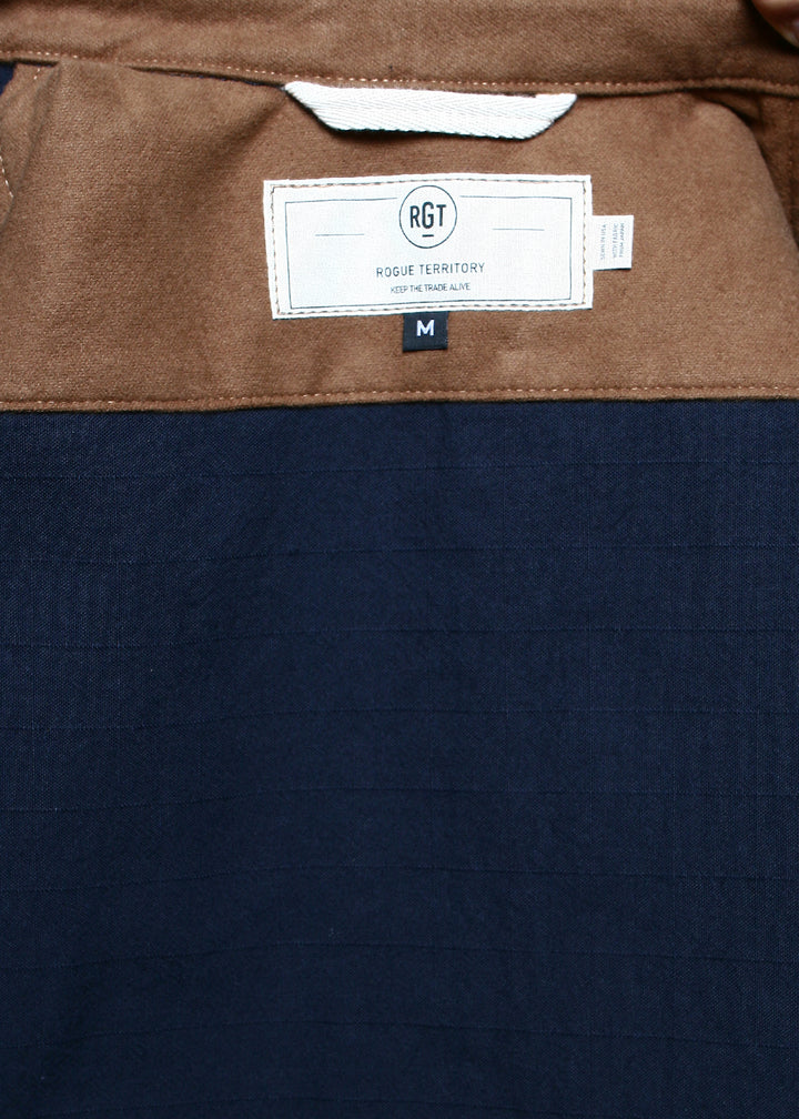 Rogue Territory Oxford Overshirt - Navy Nylon Grid