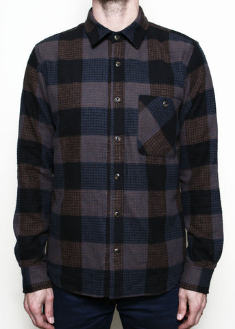 Rogue Territory Oxford Shirt - Blue Waffle Plaid