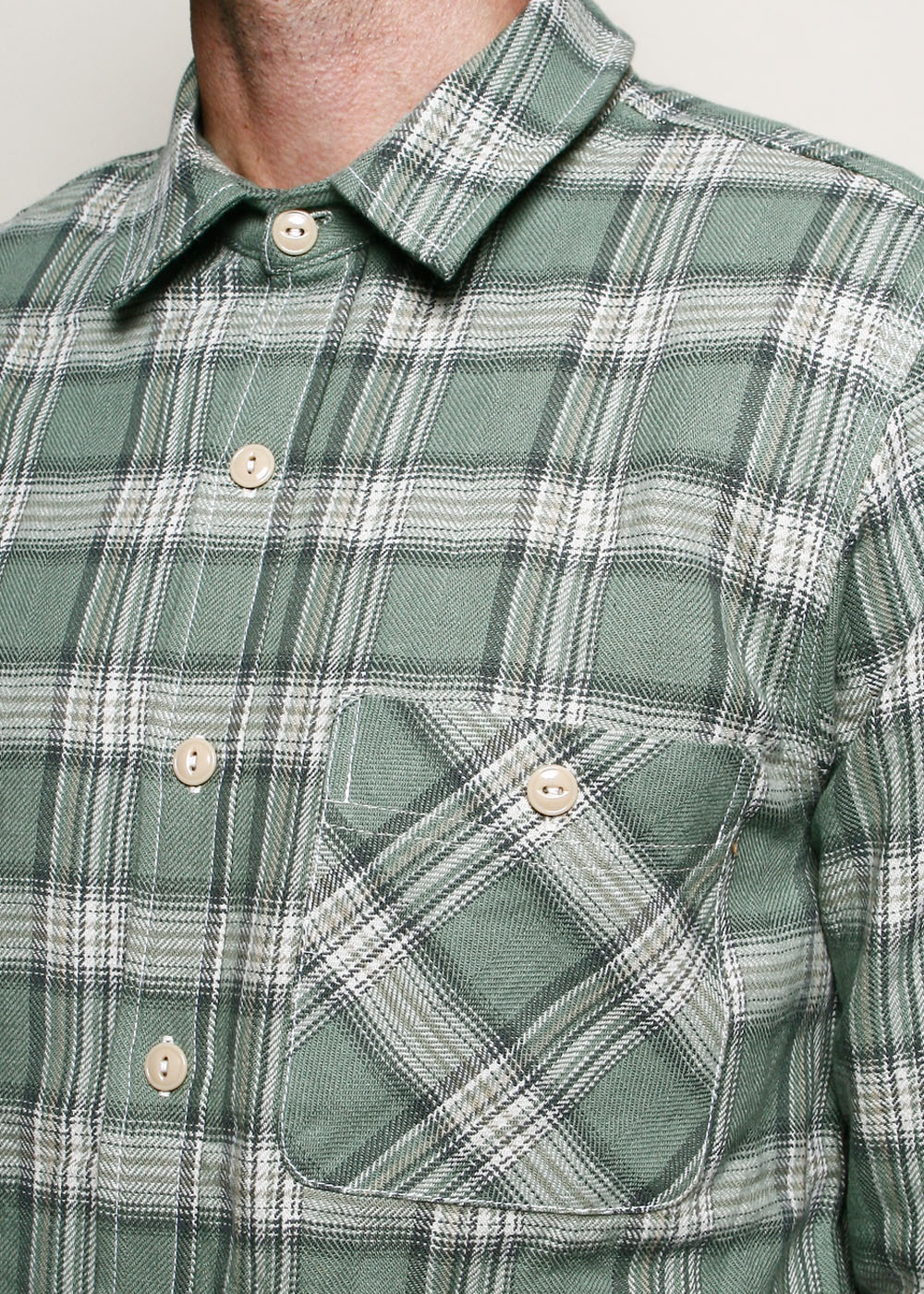 Rogue Territory Oxford Shirt - Sage HB Plaid