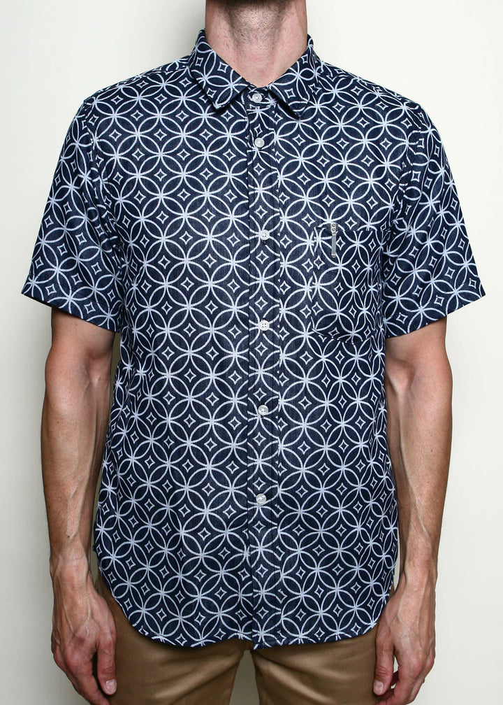 Rogue Territory Oxford Short Sleeve - Indigo Shippo