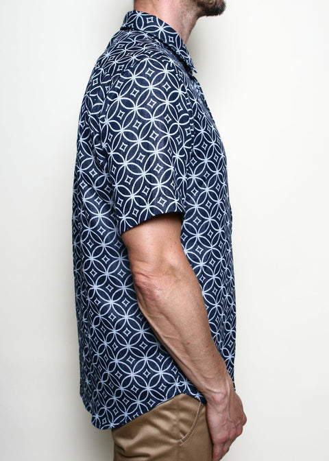 Rogue Territory Oxford Short Sleeve - Indigo Shippo