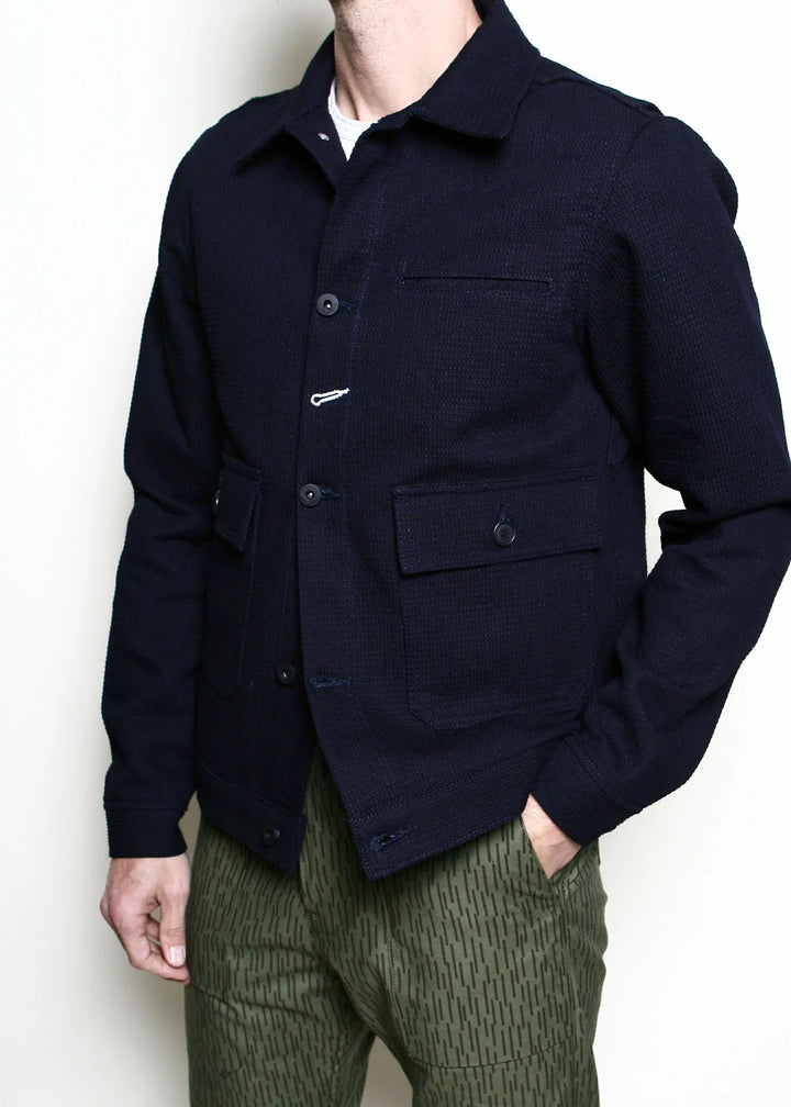 Rogue Territory - Ranger Jacket in Indigo Sashiko Waffle