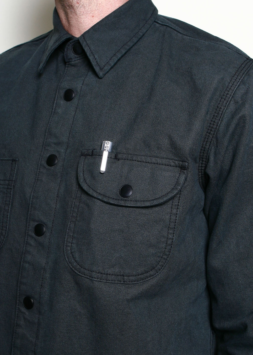 Rogue Territory Dyed Canvas Work Shirt - Ash