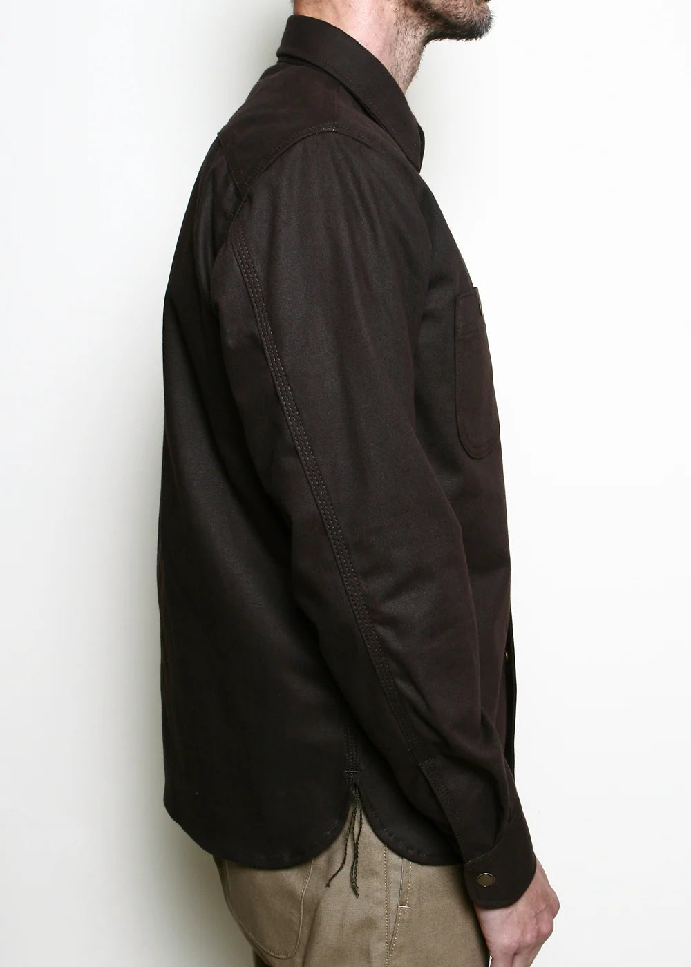 Rogue Territory Work Shirt - Brown Selvedge Canvas