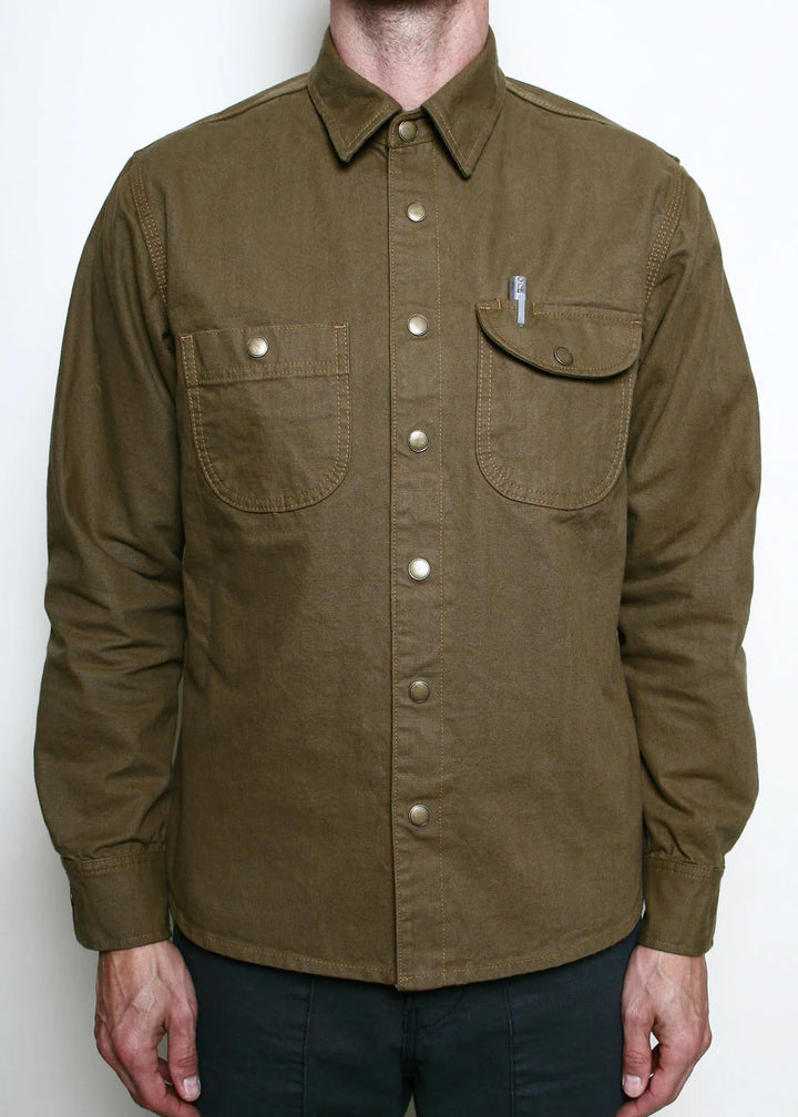 Rogue Territory Dyed Canvas Work Shirt - Golden Brown