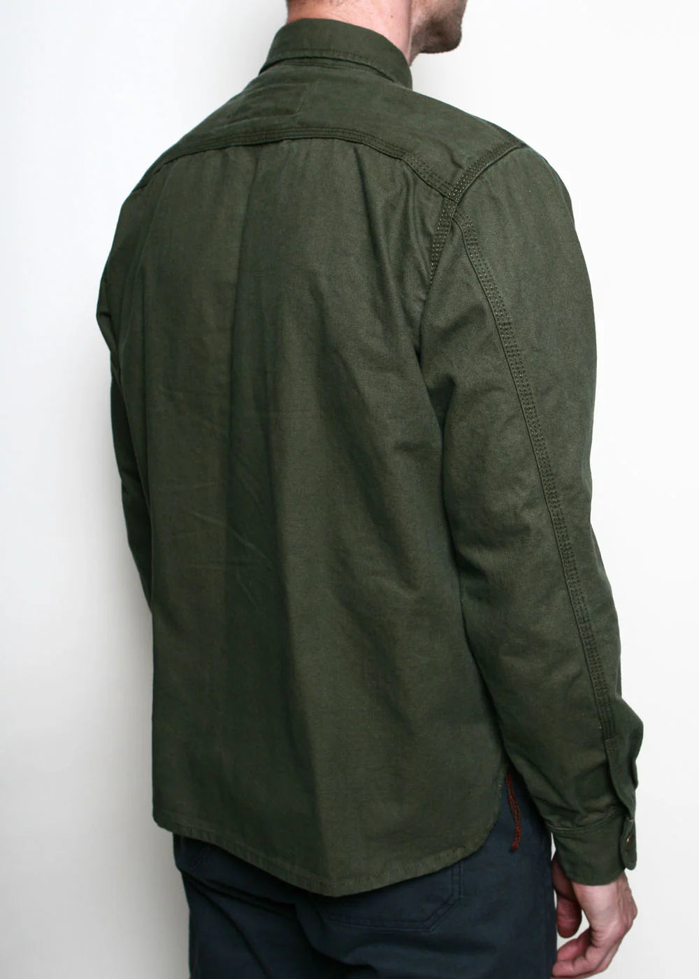 Rogue Territory Dyed Canvas Work Shirt - Olive