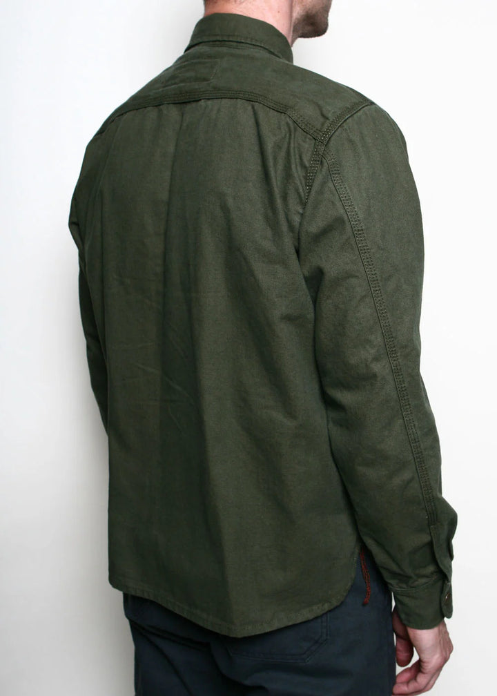 Rogue Territory Dyed Canvas Work Shirt - Olive