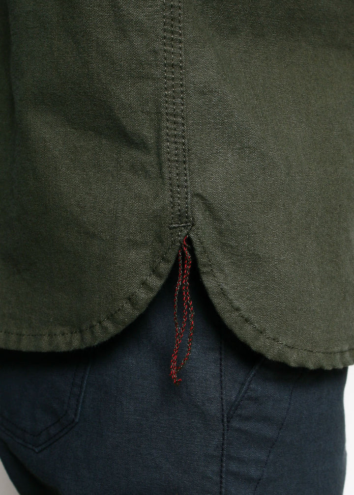 Rogue Territory Dyed Canvas Work Shirt - Olive
