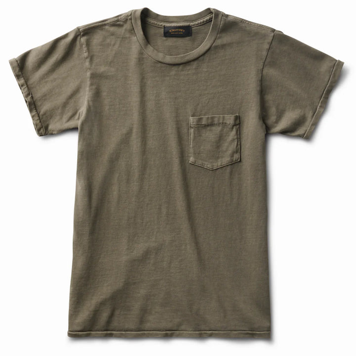 Schaeffer’s Garment Hotel Ringspun 40's Pocket Tee - OD Moss Green