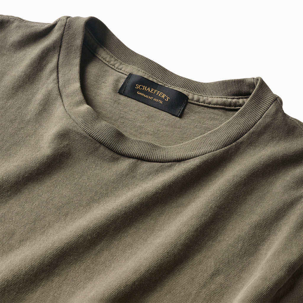 Schaeffer’s Garment Hotel Ringspun 40's Tee - OD Moss Green