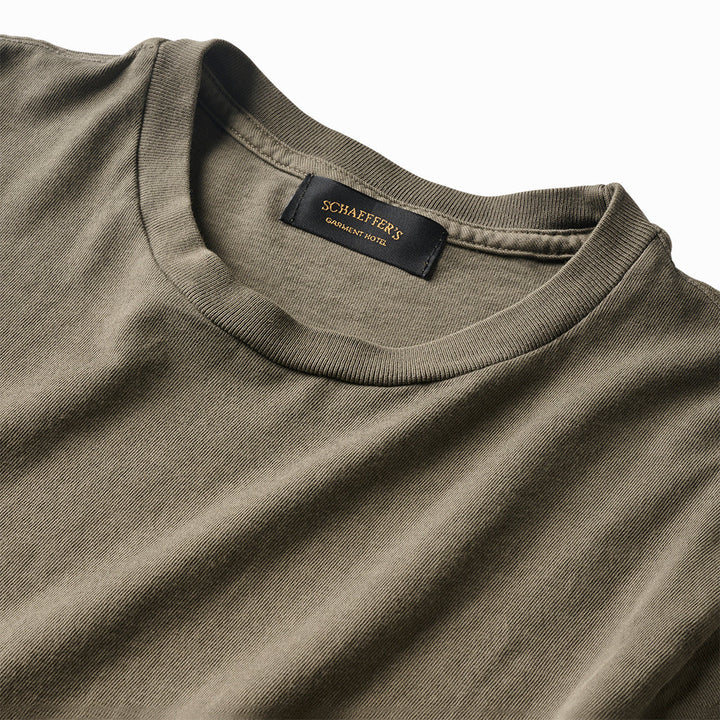 Schaeffer’s Garment Hotel Ringspun 40's Tee - OD Moss Green